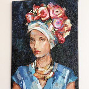 African Woman Canvas Art Wall Hanging Tapestry